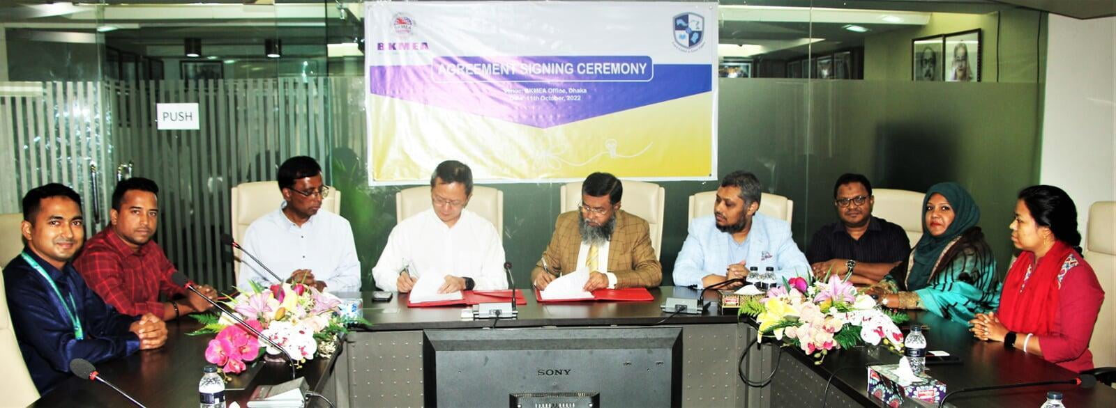 Academy of Garments Technology Bangladesh and BKMEA has signed MoU to increase the productivity of mid-level management in Knit factories